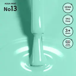 Гель-лак для нігтів 13 Aqua Mint Shelly 12 мл - мініатюра 2