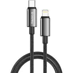 Кабель ColorWay USB Type-C - Lightning (M/M), zinc alloy braided, 3А, 2 м, Black (CW-CBPDCL099-BK)