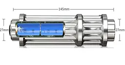 Лазер Laser B017 з п'ятьма насадками в кейсі ∙- синя лазерна указка Laser B017 445 nm - мініатюра 6