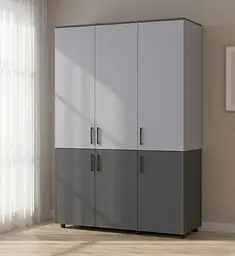 Шафа для одягу Doros Торн Антрацит/Сірий 3 ДСП (полиці) 135х51.6х200 (44900520) - мініатюра 5