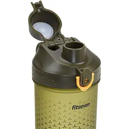  Шейкер для спортивного харчування Uzspace Fitseven Infinity 500 мл хакі-помаранчевий (1110) - мініатюра 3