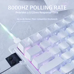 Клавіатура Attack Shark X68 HE RGB Magnetic Linear Switches White Contours (AS-6972792471020-WC) [176657] - мініатюра 3
