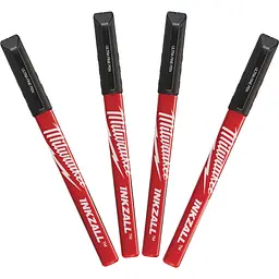 Набір маркерів INKZALL Fine Tip MILWAUKEE, надтонких чорних, (4шт) - мініатюра 2