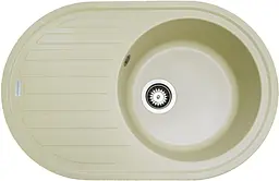 Кухонна мийка Adamant ELLIPSIS ivory 765x495x200 мм, з крилом 76,5 см