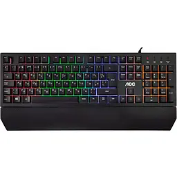 Клавіатура ігрова мембранно-механічна AOC GK200 Gaming RGB райдужна підсвітка USB