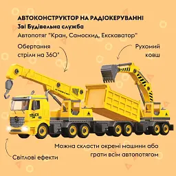 Конструктор Otamanko Автоконструктор 3-в-1 Будівельна служба Кран (FY003A (yellow)) - мініатюра 3