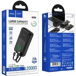 Портативне зарядне Hoco Q28A 20000mAh 22.5W чорне 6942007629386 - мініатюра 6