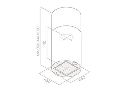 Витяжка Elica TUBE PRO ISLAND IX/A/43 - мініатюра 3