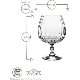Келих для коньяку Bormioli Rocco America'20s, 650 мл, прозорий (122147BB9021990) - мініатюра 2