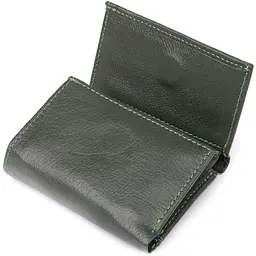Жіночий мініатюрний гаманець із натуральної шкіри ST Leather 23083 зелений - мініатюра 5