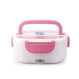 Ланчбокс з підігрівом їжі 220 V, Electric lunch box, ланч-бокс Рожевий