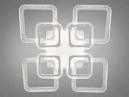 Стельова LED-люстра з димером та кольоровим підсвічуванням Diasha 2406/4+4WH LED 3color dimmer - мініатюра 2