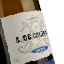 Вино A. De Coligny White Dry біле сухе 11% 0.75 л - мініатюра 3