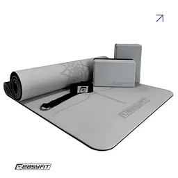 Набір для йоги та фітнесу EasyFit Polarity Set PRO (Stone): килимок, два блоки та ремінь - мініатюра 2