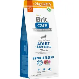 Сухой корм для собак крупных пород Brit Care Dog Hypoallergenic Adult Large Breed гипоаллергенный с ягненком 14 кг (12 + 2 кг)