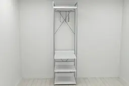 Шафа Гардероб Уні секція 3 серії Конект Ferrum-decor 220x60x50см Сірий метал ДСП Білий 32 мм (FRD-104527) - мініатюра 8