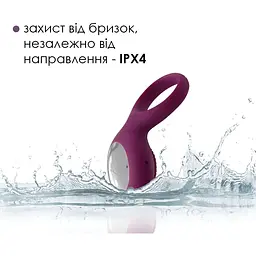 Ерекційне кільце з вібрацією Svakom Tyler Violet - мініатюра 4