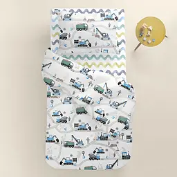 Дитяча постільна білизна в ліжечко CARS CS11, блакитний (CarsRoadSky_WaveColor_140) - мініатюра 2