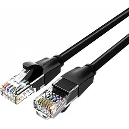 Патч-корд Vention 1.5 м, UTP Cat. 6 RJ-45 плаский чорний (IBJBG)