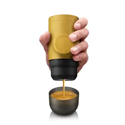 Портативна еспресо-кавоварка Wacaco Minipresso GR2, механічна, для меленої кави, жовтий - мініатюра 3