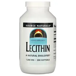 Лецитин Source Naturals Lecithin 1200 mg, 200 капсул - мініатюра 1