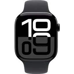 Смарт-годинник Apple Watch Series 10 GPS 46mm Jet Black Aluminum Case with Black Sport Band S/M MWWP3