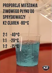 Зимовий омивач скла концентрат Нейтральний K2 -80°C 1 л (K611) - мініатюра 2