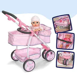 Триколісний візочок для ляльки Baby Born Квітковий стиль Делюкс (841082) - мініатюра 3