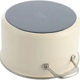 Каструля з кришкою KitchenAid Steel Core CC003269-001 24 см 6 л кремова - мініатюра 3