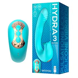 Вібратор-кролик IntoYou Hydra, 16,8 см (блакитний) - мініатюра 3