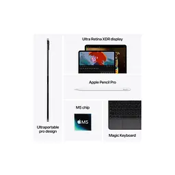 Планшет Apple iPad Pro 13" M5 Wi‑Fi + Cellular 256GB with standard glass - Silver (ME7X4TY/A) - мініатюра 9