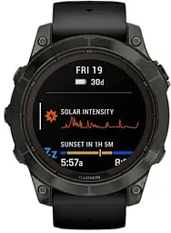 Смарт-годинник Garmin Fenix 7 Sapphire Solar Black DLC Titanium with Black Band (010-02540-34/35) - мініатюра 2
