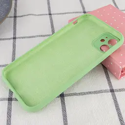 Чохол Silk Full Camera Protective (AA) NO LOGO для Apple iPhone 12 (6.1") М'ятний / Mint - мініатюра 3