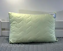 Ковдра зимова AR CLOUD Bamboo 140х205 у сумці + подушка AR CLOUD Bamboo з кантом 50х70 у сумці + постільна білизна LARA бязь полуторна модель на вибір - мініатюра 4