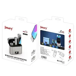 Петличний бездротовий мікрофон Jmary MW-15 Dual-mic Type-C Black Epik teh0029566 - мініатюра 6