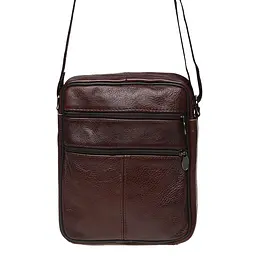 Чоловіча сумка Borsa Leather K18450 23x20x6 см Коричневий (10843) - мініатюра 3