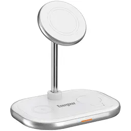 Зарядний пристрій 15W 3-in-1 Magnetic Wireless Fast Charger білий Energizer