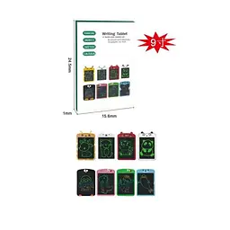 Планшет для малювання 15,6×24,5 см кольоровий екран стилус блокування кнопка стирання мікс JS003 - мініатюра 4