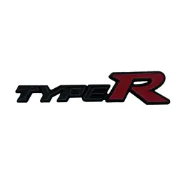 Емблема напис typeR для Honda Чорна 148х32мм метал (на скотчі)