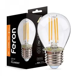 Світлодіодна лампа Feron Filament LB-161 6Вт E27 2700K