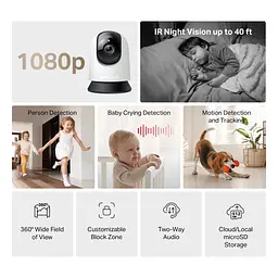 Камера відеоспостереження Mercusys IP-Камера MERCUSYS MC200 FHD N300 microSD motion detection (MC200) - мініатюра 4