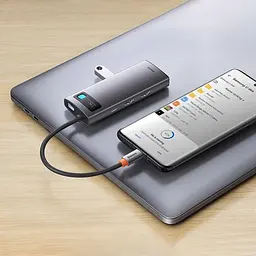 Хаб конвертер Baseus Metal Gleam Usb-C - VGA 7-in-1 WKWG040013 - мініатюра 4