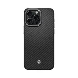 Карбоновий чохол Spigen Enzo Aramid Matte Black для iPhone 15 Pro (ACS07045) - мініатюра 6