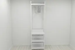 Шафа Гардероб Уні секція 3 серії Коннект Ferrum-decor 220x60x50см Білий метал ДСП Білий 32 мм (FRD-104531)