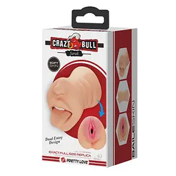 Подвійний мастурбатор Crazy Bull Sarah тілесний - мініатюра 14