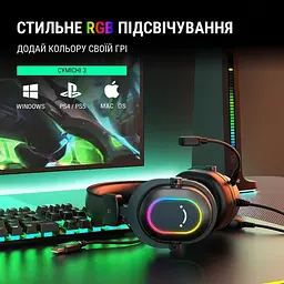 Навушники Fifine гарнітура накладні H6 з підсвіткою різнокольоровою чорні - мініатюра 8