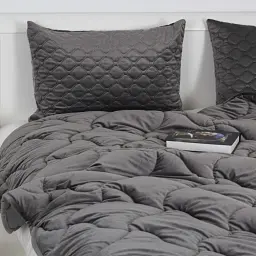 Ковдра ТЕП VELOUR Темно-сіра, 200x210 (1-04872_34537) - мініатюра 5