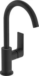 Змішувач для умивальника Hansgrohe Rebris E з донним клапаном matt black 72576670