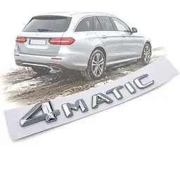 Емблема-напись 4MATIC для Mercedes-Benz хром 145х23 мм (випукла) пластик (на скотчі) - мініатюра 3