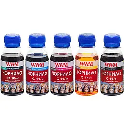 Комплект чорнил WWM для Canon PGI-520/CLI-521 5х100г BP/B/C/M/Y Пігментне/Водорозчинне (C10/11SET5-2)